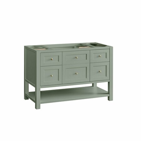 James Martin Vanities Breckenridge 48in Single Vanity Cabinet, Smokey Celadon 330-V48-SC